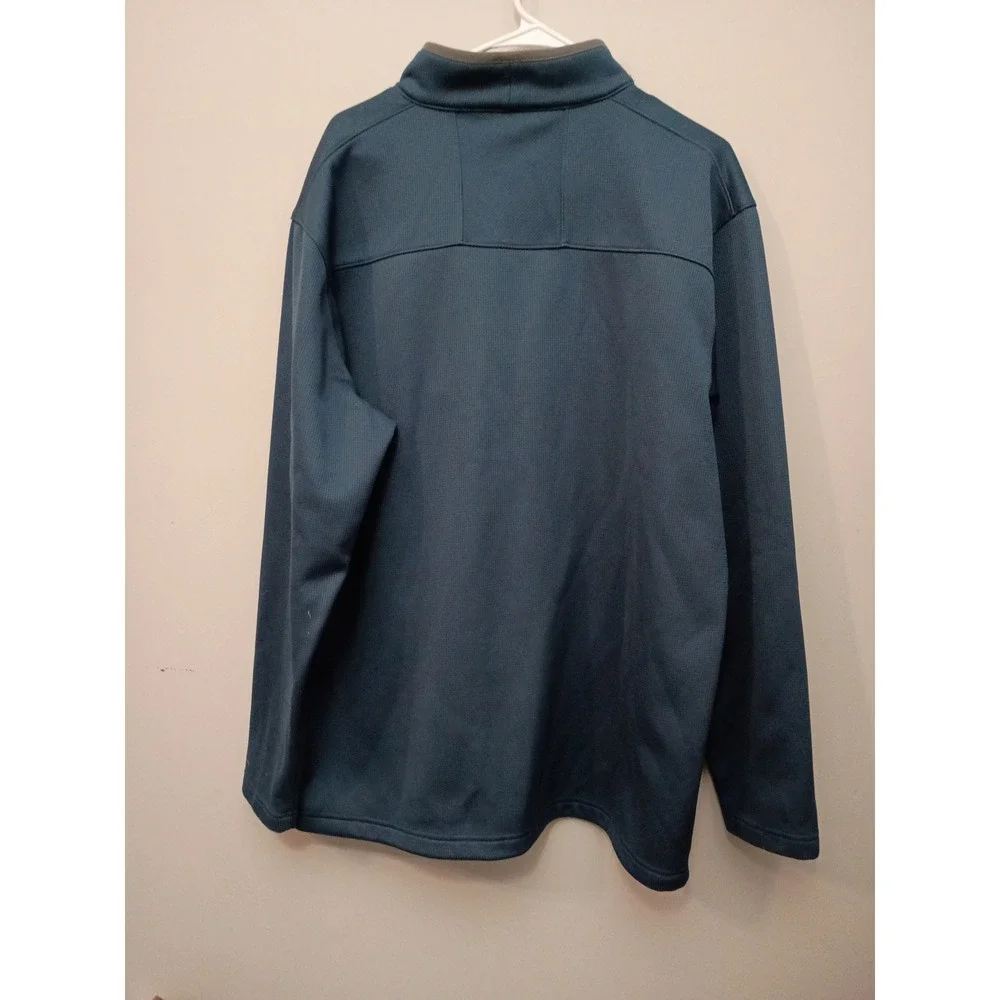 Columbia Omni-Dry Mens XL Full Zip Grid Fleece Jacket Teal Blue XM 6303